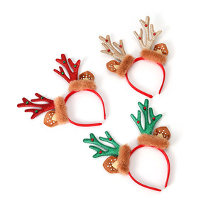 Nueva diadema navideña transfronteriza con orejas de reno, cuernos y campanas, decoración para fiestas, regalo para niños - Product Image 5