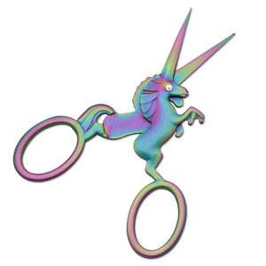 Lubanzuo Horse Shaped <b>Titanium</b> Plated Scissors Stainless Steel Mini Thread End Home Use - Product Image 4