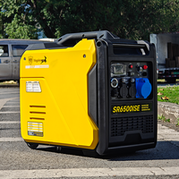 Générateur onduleur portable numérique à essence Shuoling SR6500iS-X 5000W 4 temps léger 230V pour usage extérieur 5.5kW, le plus vendu