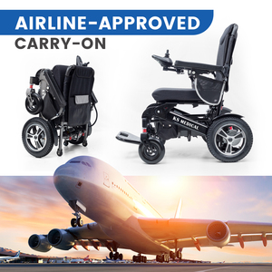 KSM-606 Premium Motorized Electric Wheelchair with Light Aluminum Frame Compact Folding Travel Power <b>Chair</b> Wholesale Supplier - Product Image 6