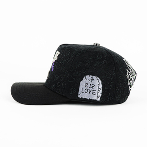 Bán buôn thời trang mới tùy chỉnh cong vành 5 bảng điều chỉnh tùy chỉnh phong cách đường phố thể thao Mũ bóng chày tùy chỉnh thêu logo buồn boyz hat - Product Image 5