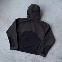Vestes pour hommes, veste coupe-vent imperméable personnalisée à fermeture éclair pour hommes, manteau pull-over, veste de protection extérieure, veste coupe-vent en nylon de type ninja