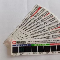Bande thermométrique LCD réversible 22-53 ° Autocollant indicateur de température pour biberon, étiquette de test de température de l'eau pour lavage nasal
