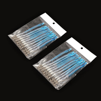 Leurre de pêche en plastique ABS Tolure OEM, queue transparente, appâts lumineux, 3,5 g avec hameçons, œil de poisson simulé, poisson d'eau salée