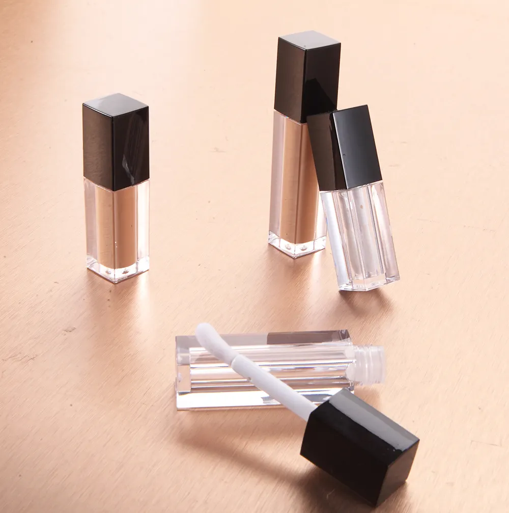 3,5 ml / 5ml PETG quadratische Flasche Lip gloss Liquid Concealer Verpackung Lippen tönung Verpackung