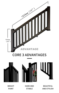 0.9*1.8 m Usine Directement Prix Rampe en PVC et Rampe d'Escaliers en PVC - Product Image 6