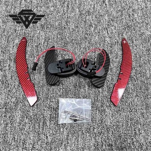 Levier de vitesses magnétique en fibre de carbone rouge adapté aux Mercedes Benz AMG W205 GT63 C43 C63 E53 E63 A45 GLC43 Intérieur automobile - Product Image 1