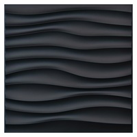 Panneau mural 3D en PVC imperméable, motif vague, 50*50CM, design plastique, ignifuge et résistant à l'humidité, pour salon, 50 pièces/boîte, couleur blanche