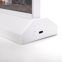 Caja de Luz para Exhibición en Ventana, Marco para Póster A4 A5 de ABS+PMMA, Ultra Delgado, Publicitario, Recargable, con Luz LED Blanca de 10000K, 2 Años de Garantía