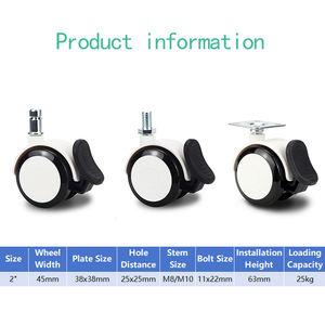 Rodízios Médicos de PU de 2, 2.5, 3, 4 e 5 Polegadas, Rodízios Médicos Pequenos para Hospital, Rodízios de Nylon para Equipamentos Médicos - Product Image 4