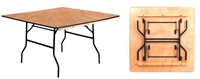 Mobilier d'extérieur commercial imperméable rétro métal plastique bois salle à manger hôtel pliant mariage Banquet Table d'événement