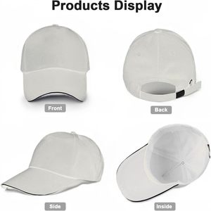 10 Packs Custom 6-Panel Baseball Hat Personalized Text &amp; Picture 100% Cotton Unisex Cap Design Your <strong>Name</strong>/Number Machine Washable - Product Image 3