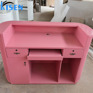 Mostrador de Recepción Pequeño Kisen para Salón de Belleza, Mueble de Recepción, Mostrador de Caja, Mesa de Recepción para Oficina - Product Image 4
