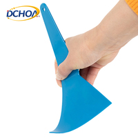 DCHOA Raclette triangulaire en plastique pour voiture, outil de nettoyage de vitres domestiques et de film teinté, raclette souple
