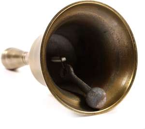 Campana de mesa de latón pulido con mango de madera, modelo de Ángel religioso para decoración del hogar, material de Metal para escuela y recepción - Product Image 2