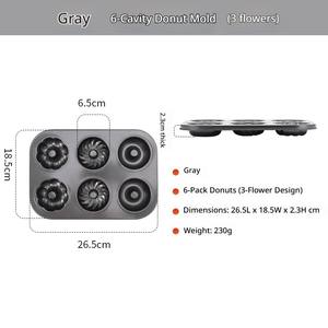 Moldes creativos de acero al carbono para donuts, mini moldes antiadherentes para hornear pasteles y galletas en casa, para uso diario. - Product Image 6