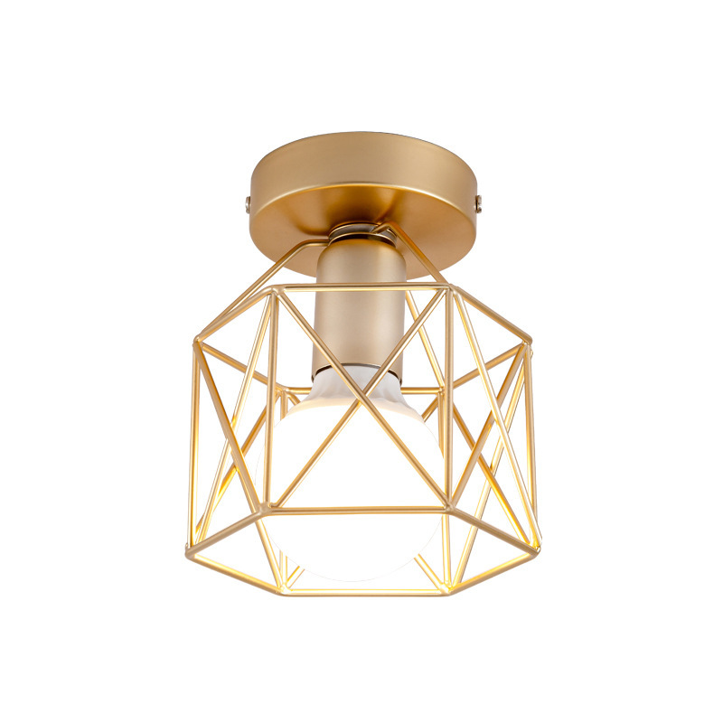 Nordic Style Gold Black Ceiling Light Corridor Modern Dressing Room Entrance Hall Foyer Lamp Iron Art Indoor Lighting Fixtures