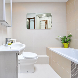 Không Thể Phá Vỡ Tự Dính PP Chất Liệu Hình Bầu Dục Hình Dạng Không Khung Gương Dán Cho Phòng Tắm Trang Trí Nội Thất Và Gạch Tường Gương - Product Image 3