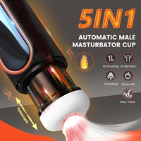 Heiß Begehrter Elektrischer Männlicher Masturbator aus TPE mit Stoß- und Saugfunktion, Penis Massagegerät Sexspielzeug Masturbationsbecher