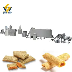 Chocolate Jam Peanut Butter Sandwich Core Filled Rice Cracker Puffed Snack Food Production Line Processing Equipment Machine