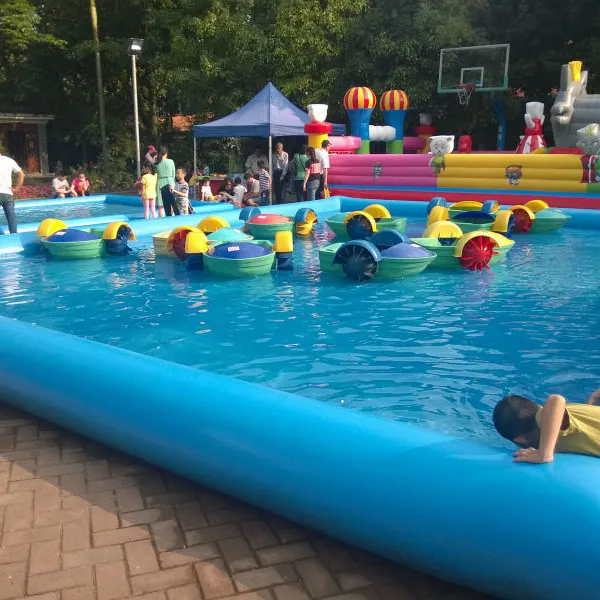 Waterpark Amusement Rechthoekig Opblaasbaar Zwembad