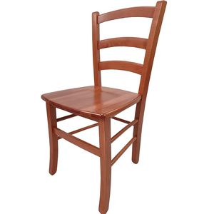 Sedia Country in Legno di Ciliegio 43x42x86 Cm, Robusta Sedia Tradizionale per la Casa - Product Image 4