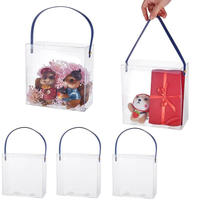 Boîte en PET portable écologique personnalisable avec logo et poignée en corde pour emballage artisanal et cadeaux, gaufrage disponible en gros