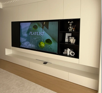 Meuble TV mural flottant moderne, armoire sur mesure, couleur personnalisable, fournisseur de meubles de salon