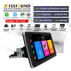 Lecteur DVD de voiture Android Flysonic universel 10 pouces 1 Din avec écran tactile, GPS intégré, Wifi, Mirror Link, navigation - Product Image 2