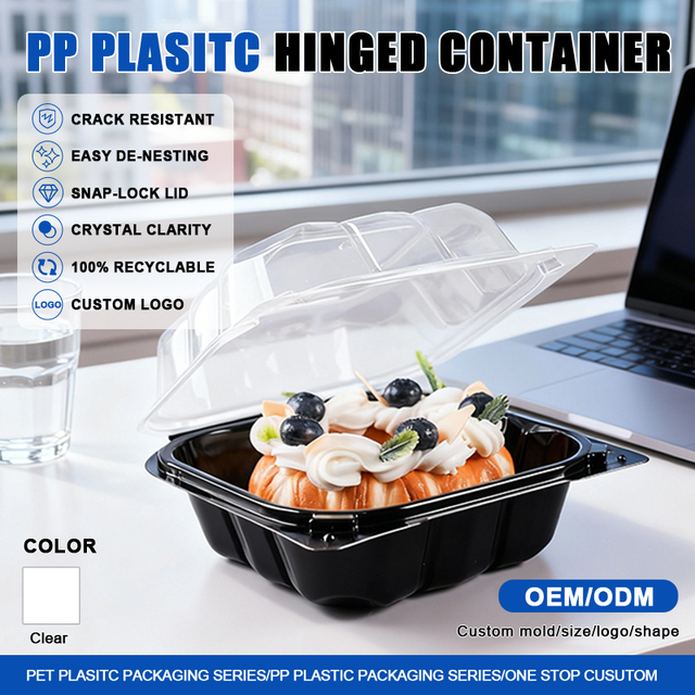 Wholesale Disposable Portable PP Plastic Clamshell Blister Packaging for Reliable Cake Storage and Retail Display