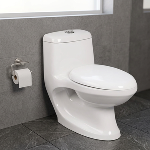 WC monobloc en céramique colorée, à poser au sol, avec siphon en S, pour salle de bain, sanitaires - Product Image 4