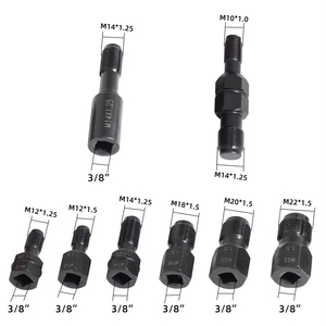 8 pièces Trousse de réparation de filetages de bougies d'allumage, comprenant un <span class=keywords><strong>taraud</strong></span> de réparation et un <span class=keywords><strong>taraud</strong></span> de débavurage, pour M10 M12 M14 M18 M20 M22 - Product Image 4