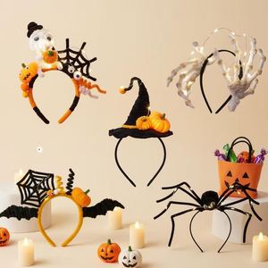 Halloween Party Costume <b>Accessories</b> Spider Pumpkin <b>Witch</b> Hat Ghost Skeleton Hand Hair Hoop Headband Decor - Product Image 1