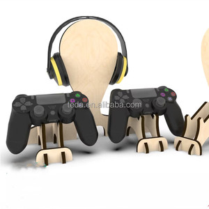 Regalos para el Día del Padre, soporte para auriculares, soporte para controlador de <span class=keywords><strong>juegos</strong></span> de madera cortado con láser, soporte para auriculares para hombres/DAD/regalo para jugadores - Product Image 1