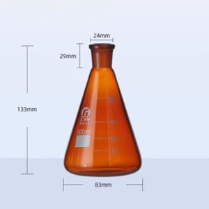 Fiaschi triangolari marroni e trasparenti e fiaschi conici per il laboratorio - Product Image 6