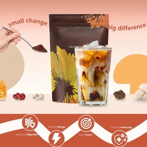 Extracto Herbal en Polvo de <span class=keywords><strong>Hongos</strong></span> con Melena de León y Chaga para la Concentración y Claridad Mental, Vegano, Keto, Estimulante Cerebral, 180g - Product Image 4