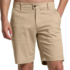 Pantalones cortos chinos informales y transpirables para hombre, con mezcla de algodón ecológico, corte relajado en la parte superior de la pierna y bolsillos laterales funcionales. - Product Image 4