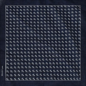 Bufanda clásica de moda europea y británica océano Pañuelo cuadrado bufanda de muñeca Algodón puro azul marino viento mar ancla impreso Bandana - Product Image 4