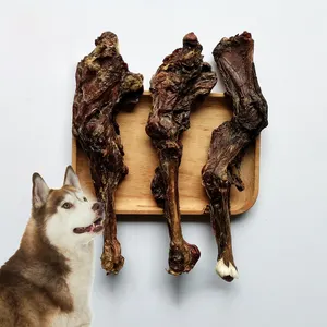 Großhandel Dry Pet Snacks Bein Lamm Hund behandelt dehydriertes Lammbein Hundefutter Haustier Leckereien für Hund