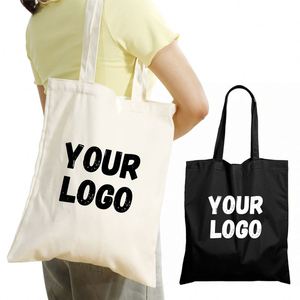 Sacs de shopping personnalisés avec logo imprimé, grande capacité, sacs fourre-tout en toile vierge, cadeaux promotionnels - Product Image 6