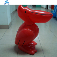 Jouet gonflable en PVC en forme d'oiseau toucan, design de dessin animé 3D personnalisé OEM, pour la publicité et les promotions