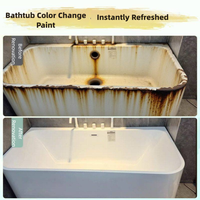 Peinture de rénovation 2K à base d'eau pour carrelage de baignoire, revêtement époxy liquide DIY pour porcelaine, peinture pour meubles pour changement de couleur de salle de bain