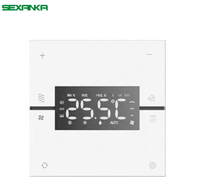 SEXANKA KNX EIB Système de Maison Intelligente, Système d'Automatisation de Bâtiment, Contrôleur de Température Intelligent, Interrupteurs Muraux, Compatible WIFI, Métal Aluminium