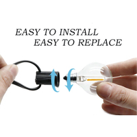 Ampoules G40 E12 PC Globe 3-5V/24V/110V/220V 1W Blanc Chaud Doux (2700K) Dimmable Décoration de Jardin Intérieur/Extérieur