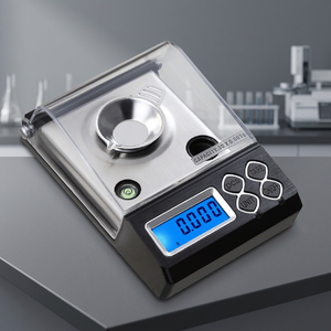 Balance de précision portable en plastique avec écran numérique, alimentée par piles, capacité 50g, avec couvercle, pour bijoux et or - Product Image 3
