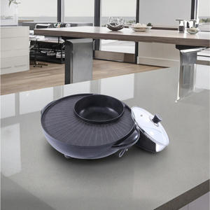 2025 kualitas tinggi Korea 1500W listrik Multi Cooker 36cm tanpa asap 2-in-1 aluminium <span class=keywords><strong>Grill</strong></span> <span class=keywords><strong>Pan</strong></span> kontrol suhu rumah tangga - Product Image 1