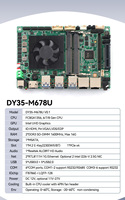 Placa Base Mini ITX Industrial Sin Ventilador, 6 COM, GPIO, LAN Dual