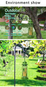 Açık bahçe köy asılı dekorasyon Metal tel kafes sincap geçirmez dört besleme portları ile vahşi kuş besleyici - Product Image 6