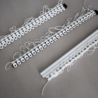 Coureur de piste de rideau de pli d'ondulation de vague en forme de S avec des accessoires de rideau de bande de PVC en plastique