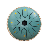 Waterproof 6 Inch 8 Tones Steel Tongue Drum Hand Drum Percussion Instrument Meditation Rain Chime Musical Drum with Drumstick